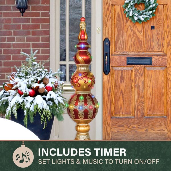 Fraser Hill Farm 48-in Ornament Free Standing Decoration with White LED Lights - Image 5