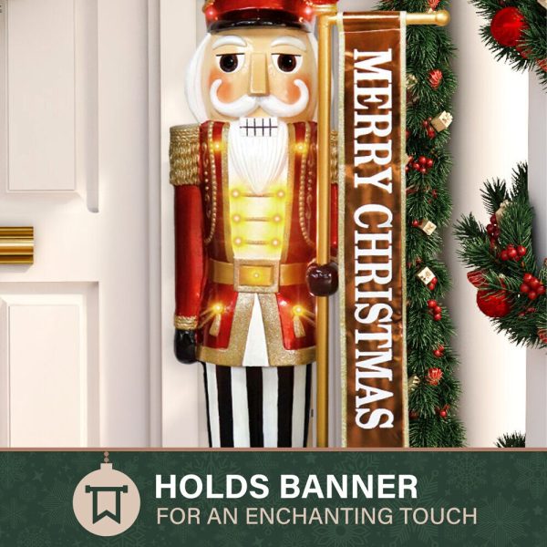 Fraser Hill Farm 48-in Nutcracker Free Standing Decoration with White LED Lights - Image 14