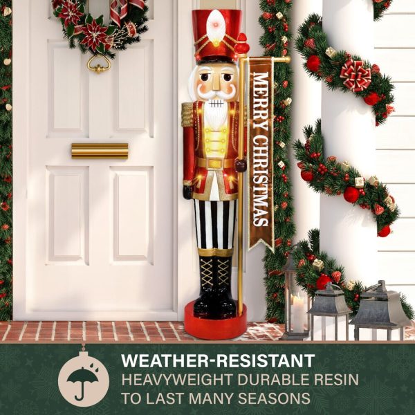Fraser Hill Farm 48-in Nutcracker Free Standing Decoration with White LED Lights - Image 13