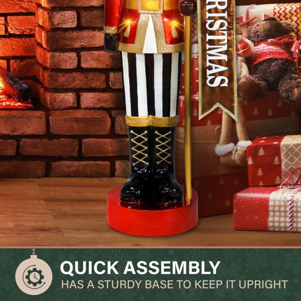 Fraser Hill Farm 48-in Nutcracker Free Standing Decoration with White LED Lights - Image 12