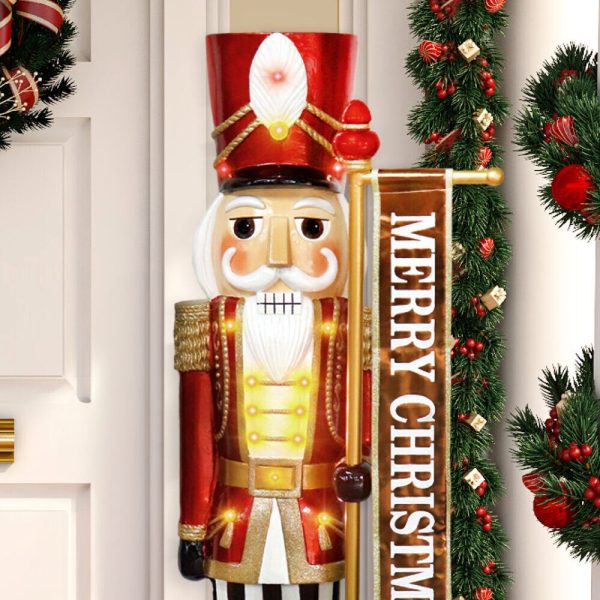 Fraser Hill Farm 48-in Nutcracker Free Standing Decoration with White LED Lights - Image 10
