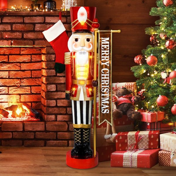 Fraser Hill Farm 48-in Nutcracker Free Standing Decoration with White LED Lights - Image 11