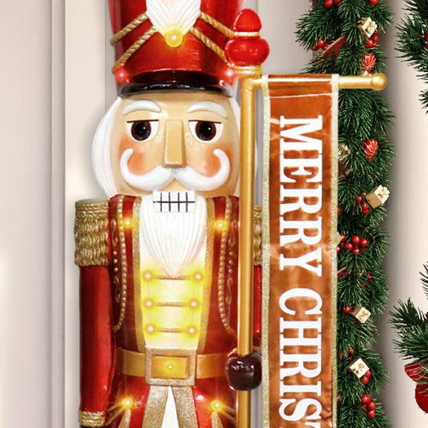Fraser Hill Farm 48-in Nutcracker Free Standing Decoration with White LED Lights - Image 8