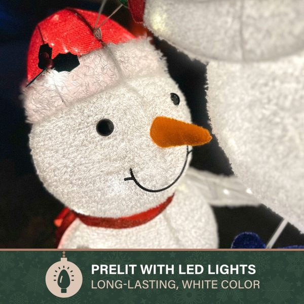 Fraser Hill Farm 72-in Snowman Free Standing Decoration with White LED Lights - Image 4