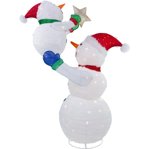 Fraser Hill Farm 72-in Snowman Free Standing Decoration with White LED Lights - Image 17
