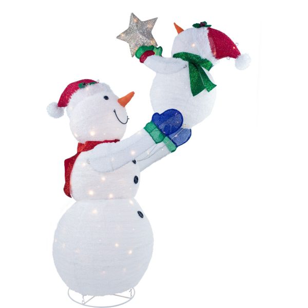 Fraser Hill Farm 72-in Snowman Free Standing Decoration with White LED Lights - Image 18