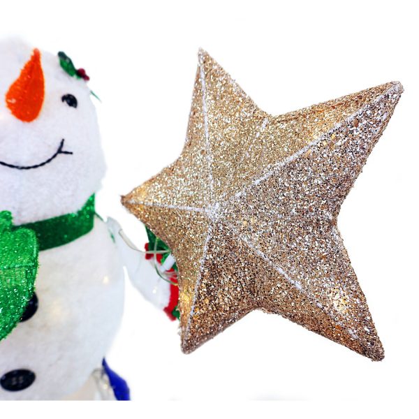 Fraser Hill Farm 72-in Snowman Free Standing Decoration with White LED Lights - Image 16