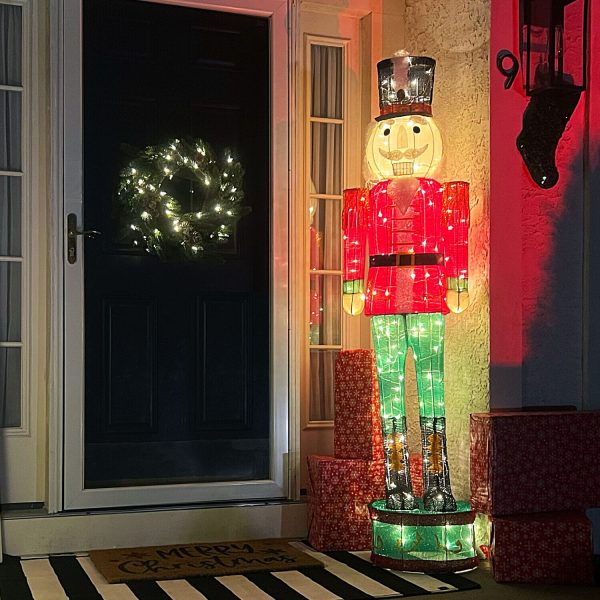 Fraser Hill Farm 72-in Nutcracker Free Standing Decoration with White LED Lights - Image 16