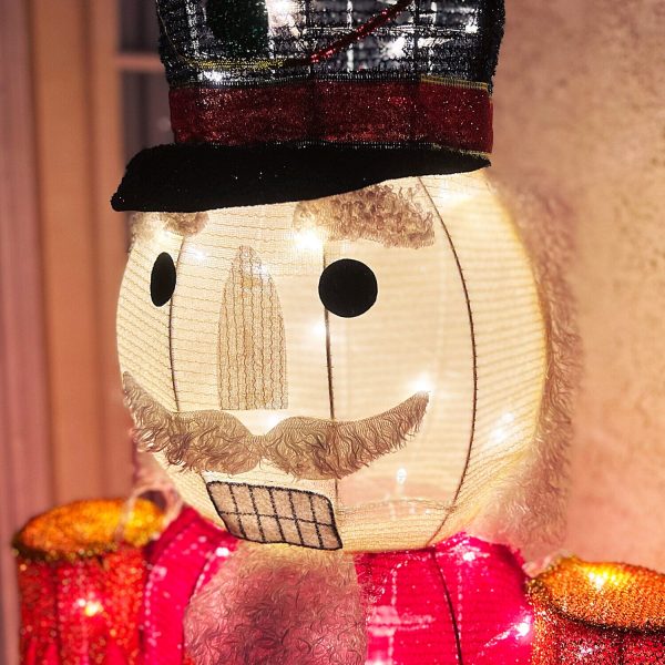 Fraser Hill Farm 72-in Nutcracker Free Standing Decoration with White LED Lights - Image 14