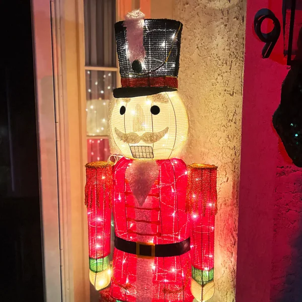 Fraser Hill Farm 72-in Nutcracker Free Standing Decoration with White LED Lights - Image 8