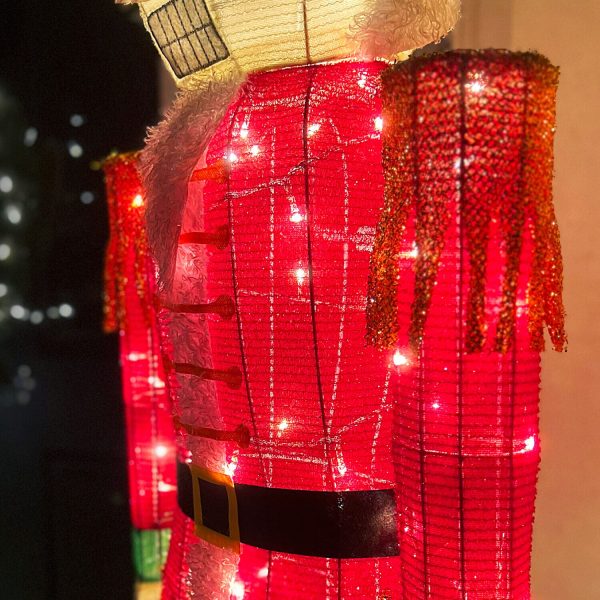 Fraser Hill Farm 72-in Nutcracker Free Standing Decoration with White LED Lights - Image 15