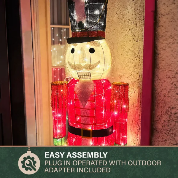 Fraser Hill Farm 72-in Nutcracker Free Standing Decoration with White LED Lights - Image 4