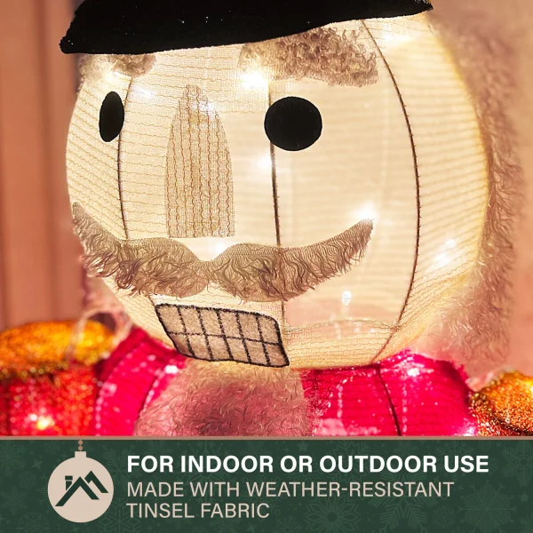 Fraser Hill Farm 72-in Nutcracker Free Standing Decoration with White LED Lights - Image 2