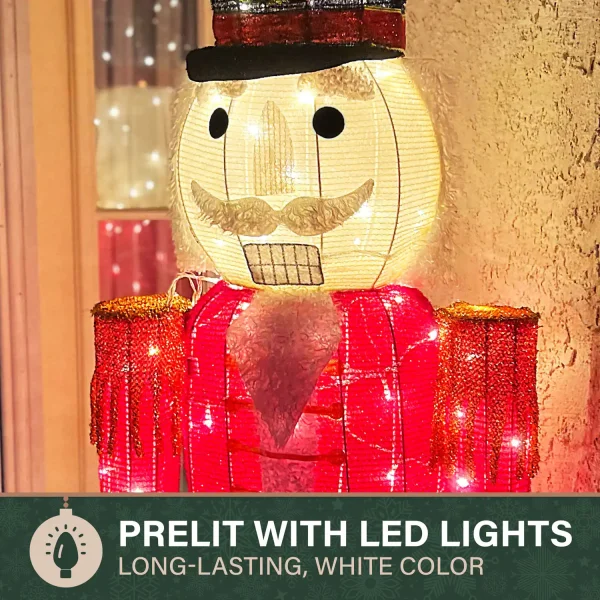Fraser Hill Farm 72-in Nutcracker Free Standing Decoration with White LED Lights - Image 5