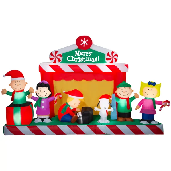 Gemmy Charlie Brown 85.83-in Inflatable with White LED Lights