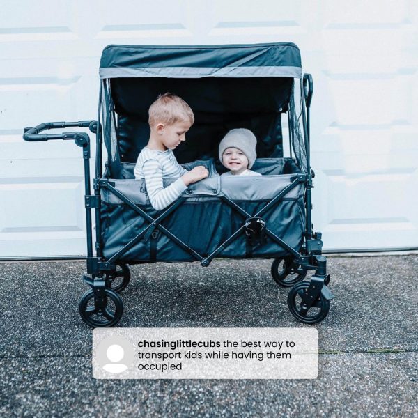 Little Folks by Delta Children City Wagon Cruiser Stroller, Black - Image 7