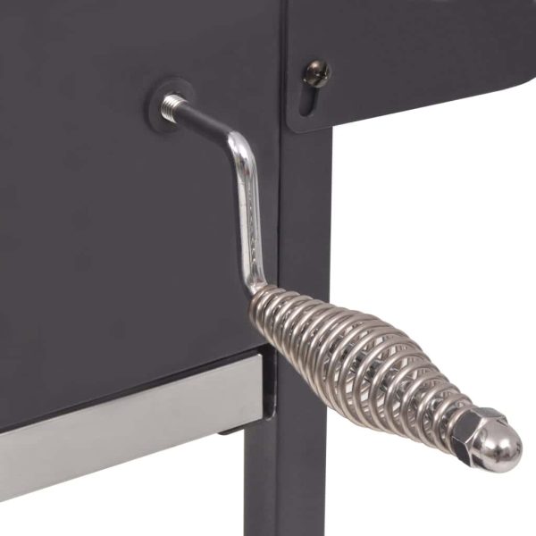 BBQ Charcoal Smoker with Bottom Shelf Black - Image 4