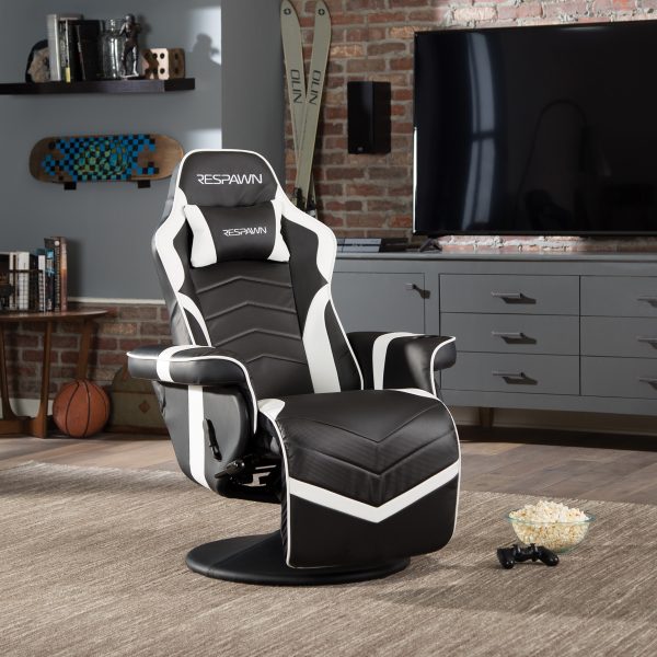 RESPAWN 900 Gaming Recliner   Reclining Gaming Chair with Footrest, Gaming Chair Recliner, White - Image 4