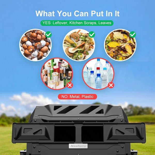 Compost Tumbler Bin Composter Dual Chamber 43 Gallon (Bundled with Pearson s Gardening Gloves) - Image 8