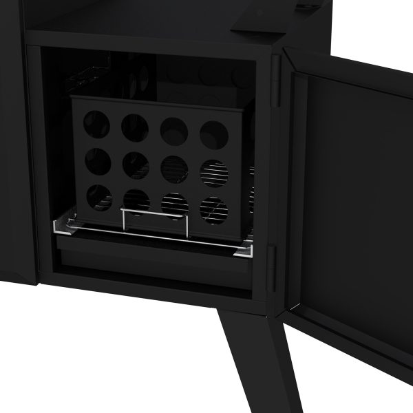 DGO1890BDC-D Wide Body Vertical Offset Charcoal Smoker, Black - Image 9