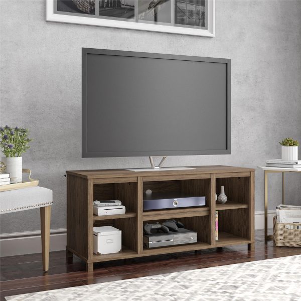 Parsons TV Stand for TVs up to 50 , Rustic Oak - Image 4