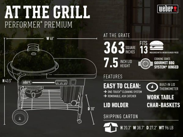 Performer Premium: Grill, Side Table   More for Perfect BBQs (22-Inch) - Image 3