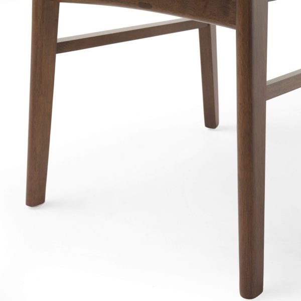 Home Idalia Mid-century Modern Dining Chairs (Set of 4) by  Home, Dark Gray + Walnut - Image 4