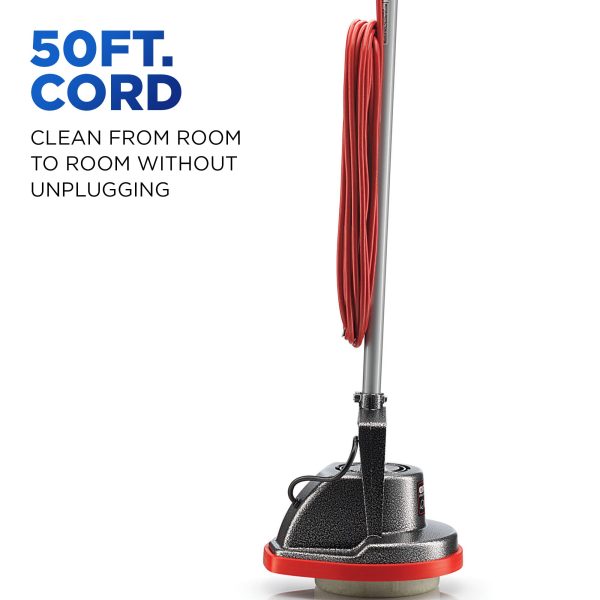 Oreck Commercial Orbiter Hard Floor Cleaner Machine, Multi-Purpose Floor Cleaning, Gray/Red - Image 8