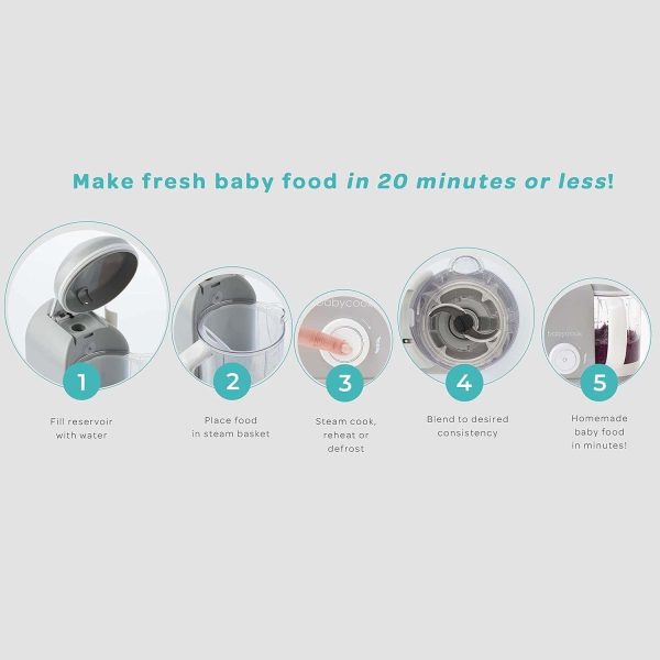 BEABA Babycook Solo 4 in 1 Baby Food Maker, Baby Food Processor, Steam Cook - Image 3