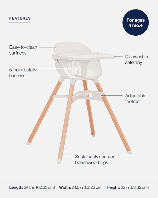Lalo The Chair Convertible 3-in-1 High Chair for Babies and Toddlers   Wooden - Image 3