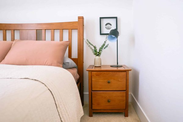 Shaker 2-Drawer Bedside Nightstand, Solid Wood with Walnut Finish - Image 2