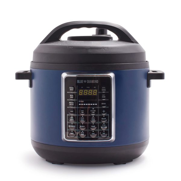 Blue Diamond Ceramic Nonstick, 16-in-1 6QT Electric Pressure Cooker, Dishwasher Safe Pot, PFAS-Free, Blue