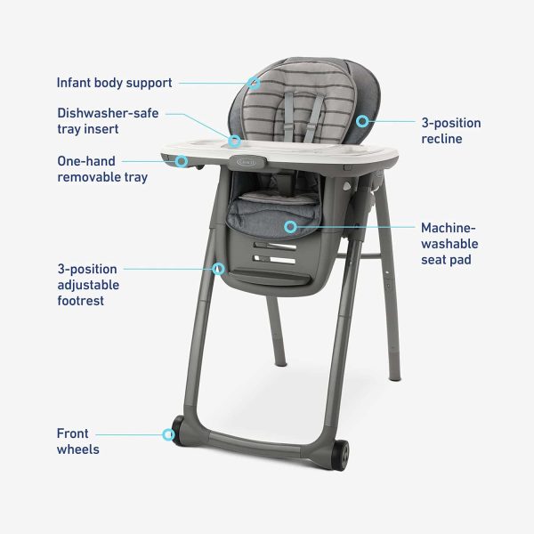 Graco Table2Table Premier Fold 7 in 1 Convertible High Chair | Converts to Dining Booster Seat, Kids Table, and More, Maison - Image 6