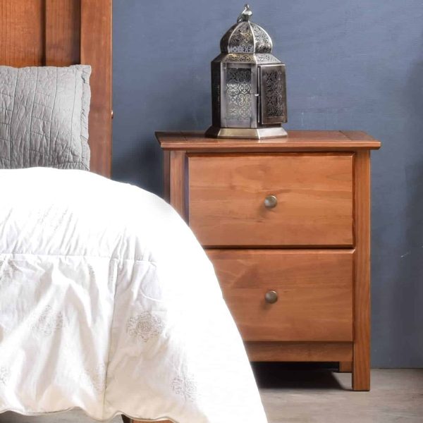 Shaker 2-Drawer Bedside Nightstand, Solid Wood with Walnut Finish - Image 6