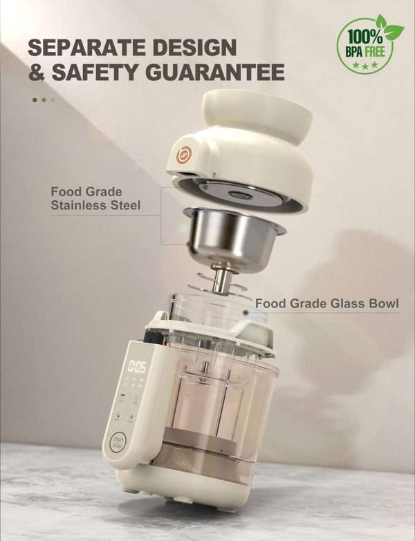 BABYNUTRI Auto Glass Baby Food Maker, Baby Food processor, Blender   Steamer - Image 3