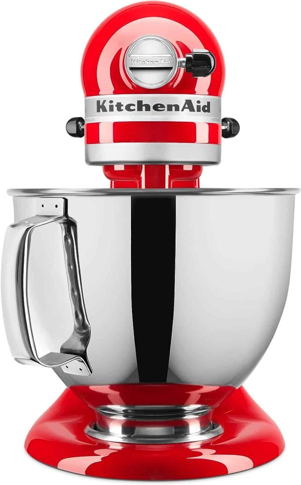 Artisan Series 5 Quart Tilt Head Stand Mixer with Pouring Shield KSM150PS, Passion Red - Image 5