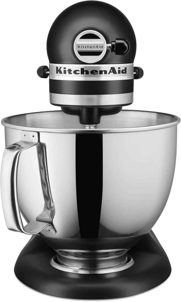 Artisan Series 5 Quart Tilt Head Stand Mixer with Pouring Shield KSM150PS, Matte Black - Image 5