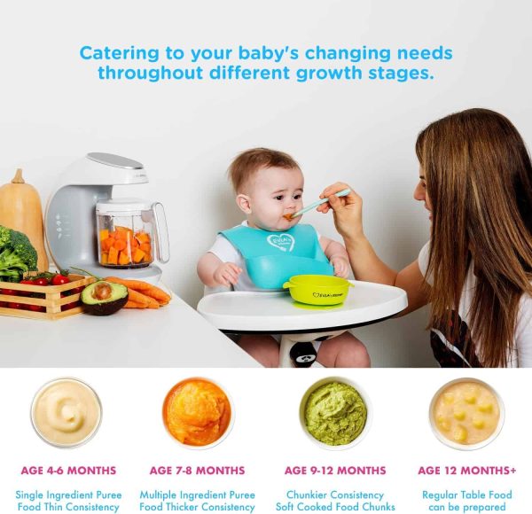 EVLA S Baby Food Maker, Healthy Homemade Baby Food in Minutes, White - Image 3