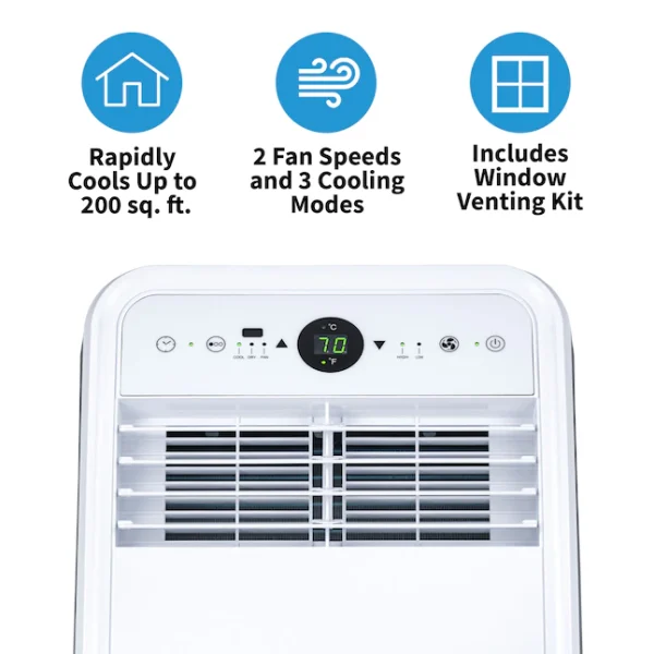 NewAir  4000-BTU DOE (7500-BTU ASHRAE) 120-Volt White Vented Portable Air Conditioner - Image 6