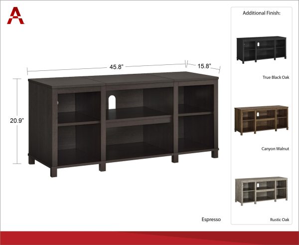 Parsons TV Stand for TVs up to 50 , Canyon Walnut - Image 9