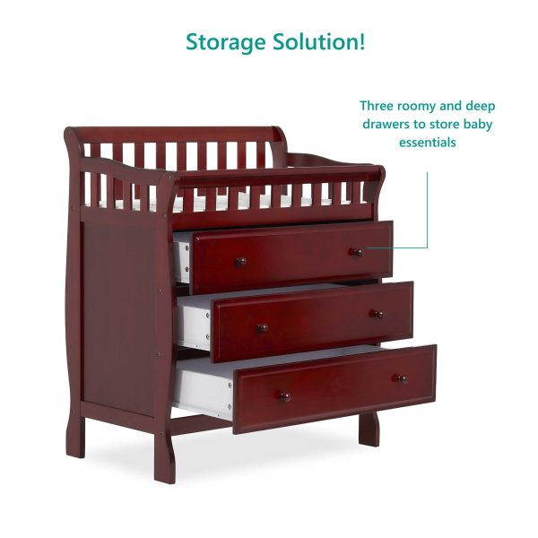Dream On Me Marcus Changing Table And Dresser, Cherry - Image 6