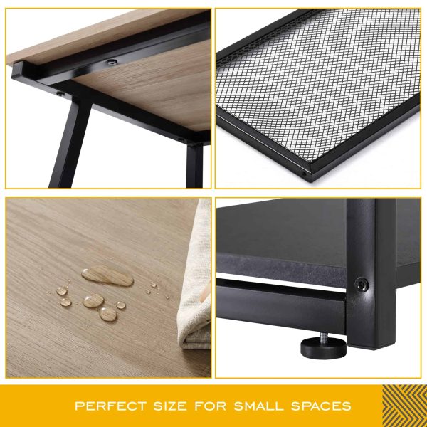 L shaped Computer Desk for Small Spaces Corner Desk Study Writing Desk Table - Image 3