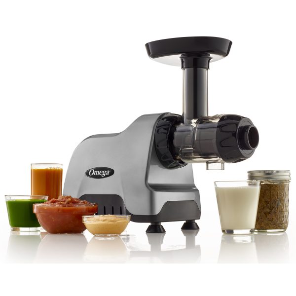 Omega Compact Slow Speed Multi-Purpose Nutrition Center Juicer, Silver, CNC80S - Image 4