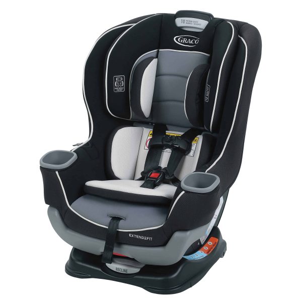 Graco Extend2Fit 2-in-1 Convertible Car Seat, Gotham - Image 3