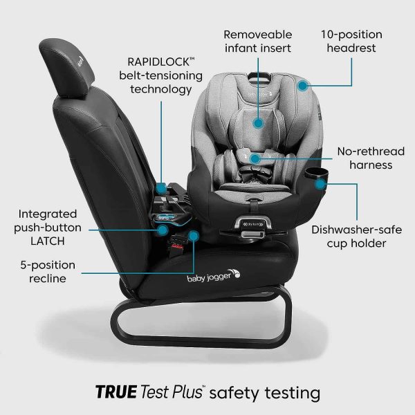 Baby Jogger City Turn Rotating Convertible Car Seat | Unique Turning Car Seat Rotates for Easy in and Out, Pike - Image 6