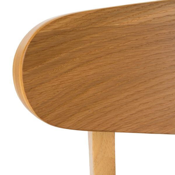 Home Idalia Mid-century Modern Dining Chairs (Set of 4) by  Home, Light Beige + Natural Oak - Image 2