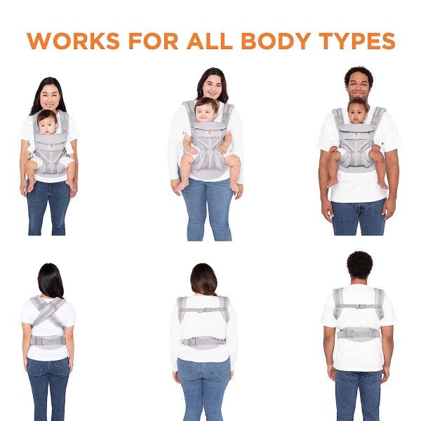 Ergobaby Omni 360 All-Position Baby Carrier for Newborn to Toddler with Lumbar Support (7-45 Pounds), Pure Black, 1 Count (Pack of 1) - Image 2