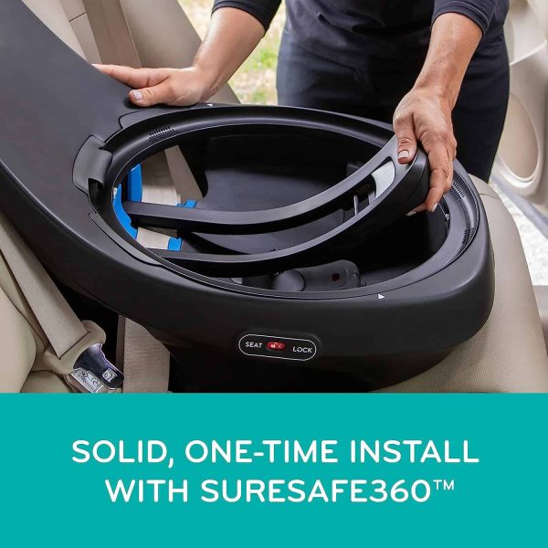 Evenflo Revolve360 Slim 2-in-1 Rotational Car Seat with Quick Clean Cover (Stow Blue) - Image 6