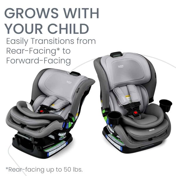 Britax Poplar Convertible Car Seat, 2-in-1 Car Seat with Slim 17-Inch Design, ClickTight Technology, Glacier Graphite - Image 2