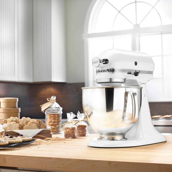 Artisan Series 5 Quart Tilt Head Stand Mixer with Pouring Shield KSM150PS, White - Image 4